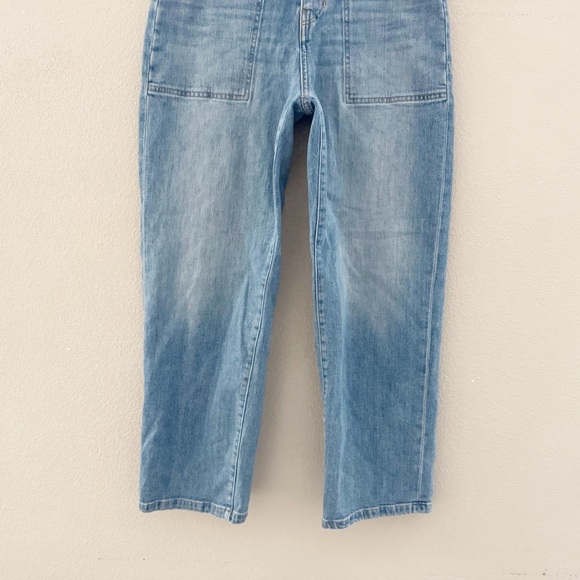 Veronica Beard Crosbie Wide Crop Jeans 28 Lakeshore Light Wash Denim Designer - Picture 8 of 13
